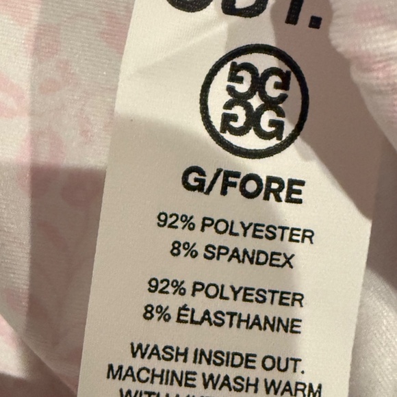 G/Fore Men's Medium Blush Pink Garden Tech Jersey Polo MSRP $120 - Picture 6 of 6